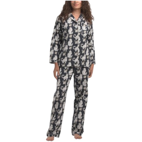 CRAFTED BY MAHOGANY Other - CRAFTED BY MAHOGANY 2pc Cotton Hermoine Cat Pajama Set